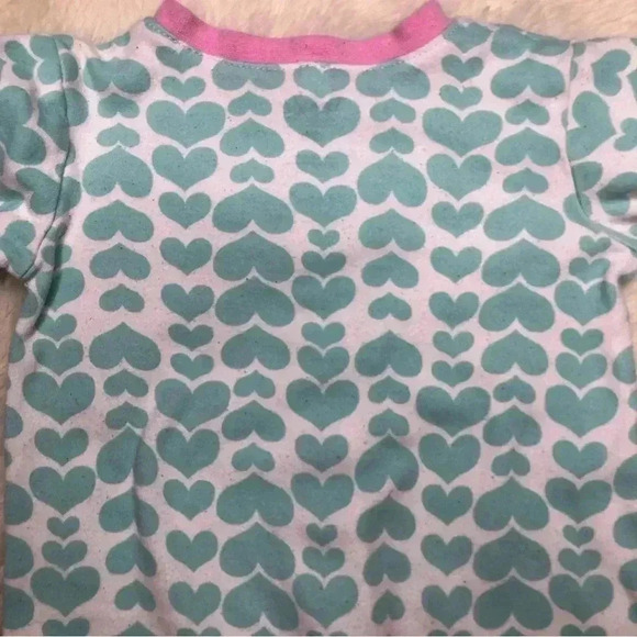 Pekkle Footed Onesie Pajamas White / Blue / Pink Hearts  / Pig Size 3 Months - Picture 14 of 16